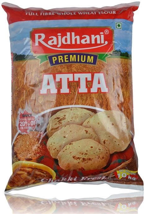 Rajdhani Premium Atta 10kg Pouch Grocery And Gourmet Foods