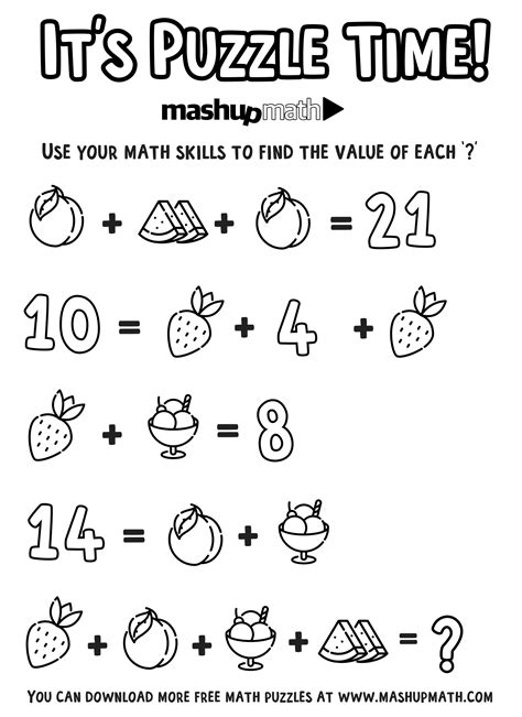 Free Math Coloring Worksheets For Grades 1 8 — Mashup Math