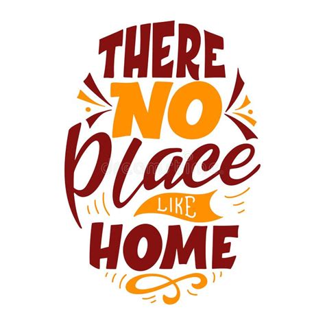 There No Place Like Home Hand Drawn Lettering Typography Poster