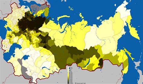 Map Russian Language In Russia 1897