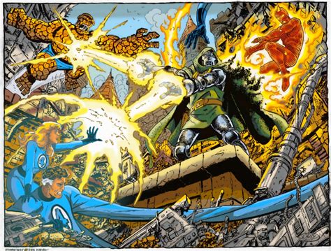 Fantastic Four Vs Doom In Javi Solanes Colorists Color Comic Art