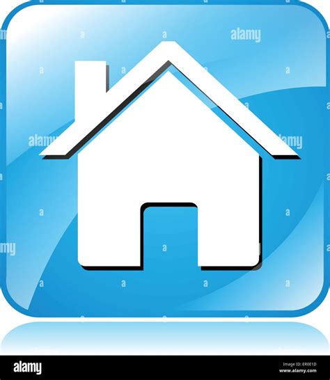 Illustration Of Blue Square Design Icon For Home Stock Vector Image