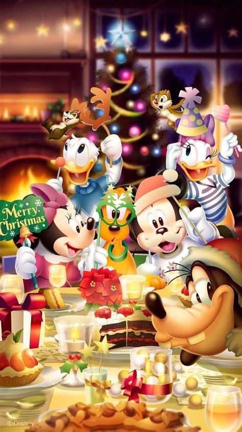 iPhone and Android Wallpapers: Mickey and Friends Christmas Wallpaper