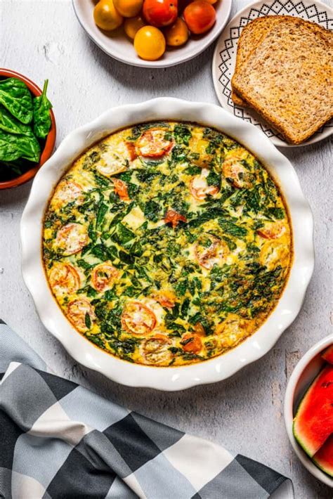 Egg White Frittata With Tomatoes And Spinach Diethood