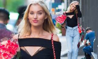 Elsa Hosk Celebrates Birthday With Bouquet Of Roses Daily Mail Online
