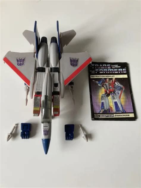 Vintage Hasbro Transformers G1 Decepticon Seeker Jet Starscream