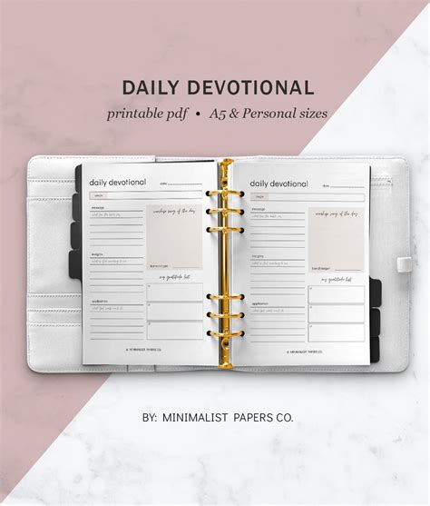 Daily Devotional And Christian Journal Printable Gratitude Etsy