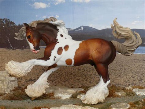 Cm Custom Traditional Breyer Gypsy Vanner Painted To A Sooty Dappled