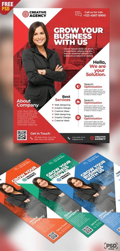 Corporate Business Flyer Free Psd Set Psd Zone
