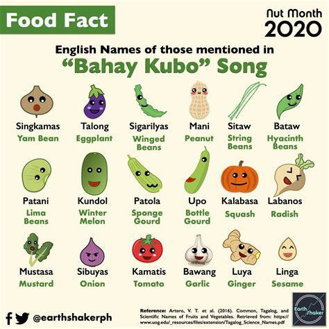 Bahay Kubo Vegetables 18 Cards Flashcards Tagalog 44 Off