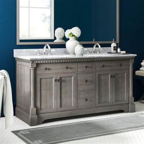 Double bathroom vanities are a common bathroom design choice for people who live with one best contemporary vanity: Seadrift 61" Double Bathroom Vanity Set #bathroomcabinets ...