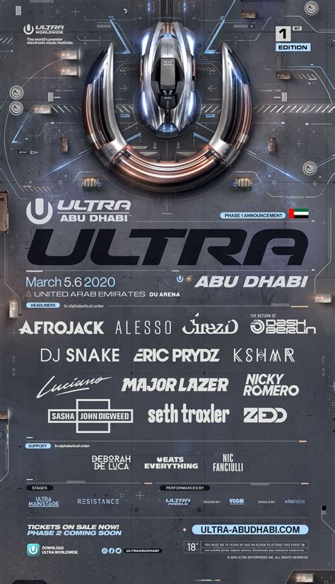 Ultra Abu Dhabi Announces Highly Anticipated Phase 1 Lineup Ultra Abu