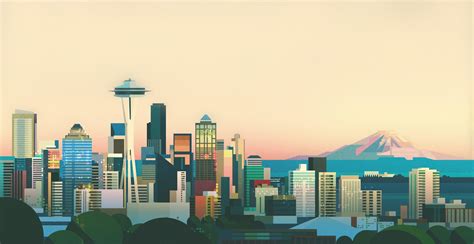 Man Made Seattle Hd Wallpaper By James Gilleard
