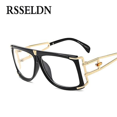 rsseldn 2018 big square glasses women optical frame brand luxury black designer eye glasses