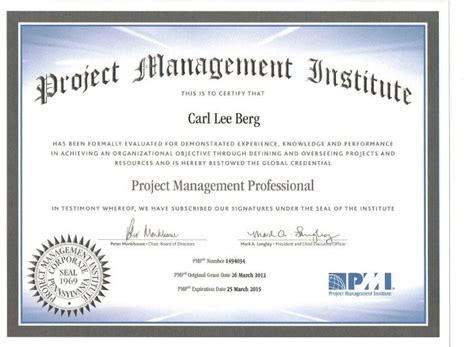 Project Management Professional Pmp Certification