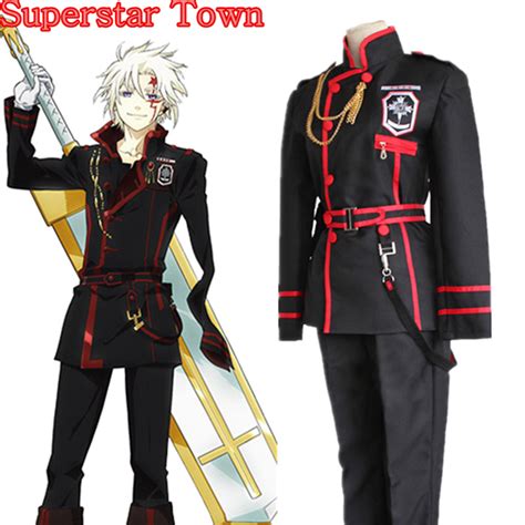 D Gray Man Allen Walker Cosplay - Anime D.Gray man Allen Walker Uniform Black Red Cosplay Costume Fancy