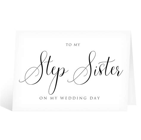 To My Step Sister On My Wedding Day Card Purple Hare Creations