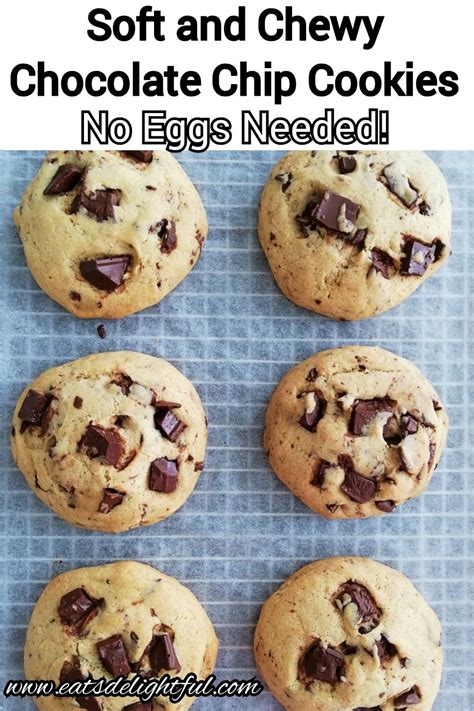Soft Chocolate Chip Cookies without eggs | Eggless ...