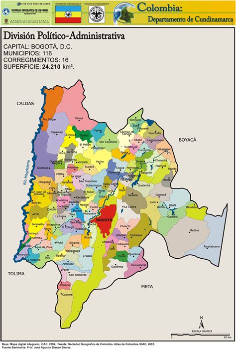Números que más salen con cundinamarca: Mapa De Cundinamarca Con Su Division Politica