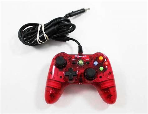 Xbox 360 Power A Clear Red Controller