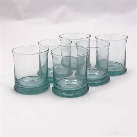 Set Of Handmade 100 Recycled Glass Tumblers By The Recycled Glassware