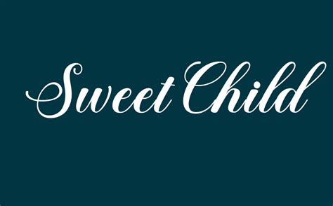 Sweet Child Script Free Font