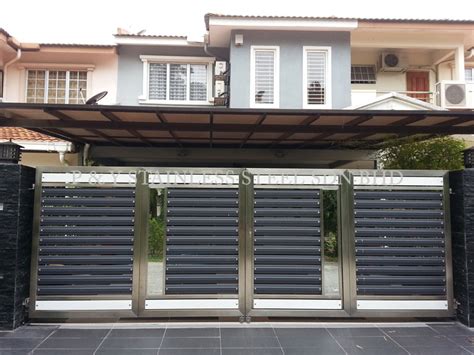 See more ideas about entrance gates, guard house, entrance design. P & Y Stainless Steel Sdn Bhd | Gate & Doors | Double Leaf ...