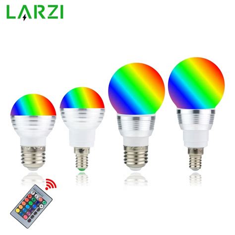 Rgb Led Bulb E27 E14 3w 5w 16 Color Changing Rgb Magic Light Bulb Lamp