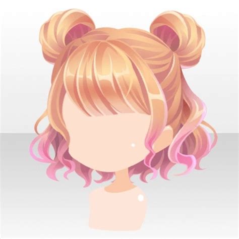 Cocoppa Dolls Fluffy Short Buns Hair Vera Pink Chibi Hair Manga