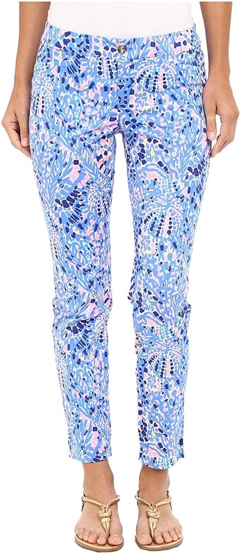 Lilly Pulitzer Womens Kelly Skinny Ankle Pant Multi Tic Tac Tile All