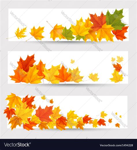 Autumn Leaves Banners Royalty Free Vector Image