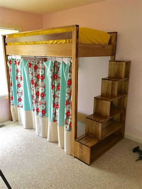 Storage Stairs For Loft Bed Diy Loft Bed Plans Diy Loft Bed Diy
