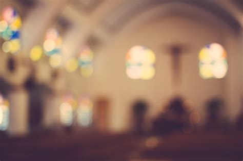Church Interior Blur Abstract Background Stock Photo Download Image