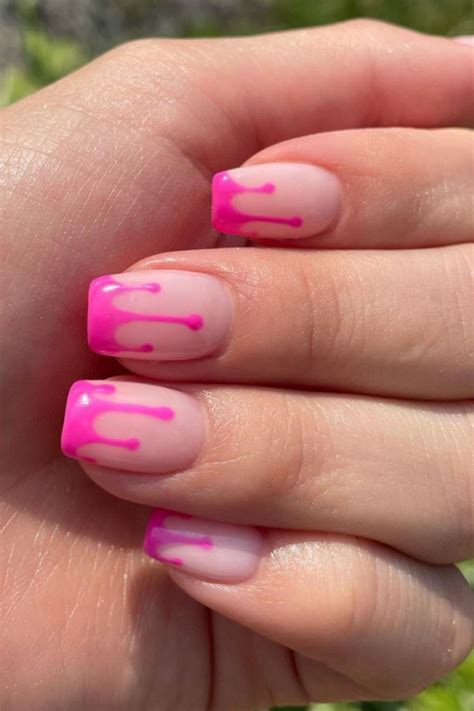 View Hot Pink French Tips Nails Cholesteroltrendq