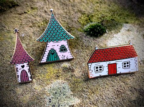 Enamel Pin Cottage House Limited Edition Etsy