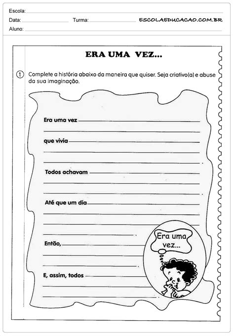 Atividades De Produção De Texto 4º E 5º Ano — SÓ Escola