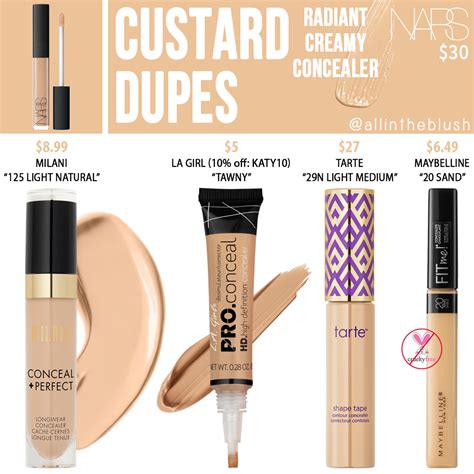 Nars Custard Radiant Creamy Concealer Dupes All In The Blush
