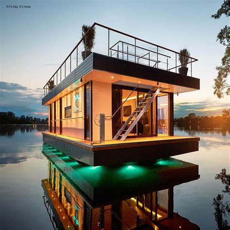 Eco Friendly Rev House Houseboats Are Floating Luxury House Boat Building A Container Home
