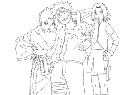 Naruto para colorear, pintar e imprimir