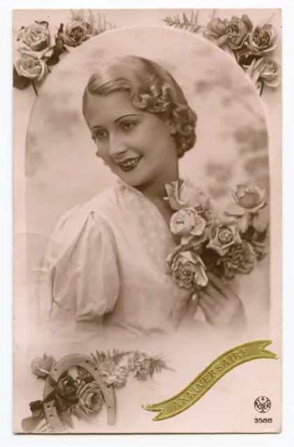 1930s Glamour Glamor Pretty Young Lady Vintage Photo Postcard 999 Picclick