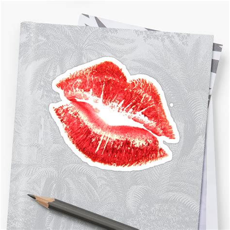 Lipstick Kiss Sticker By Gypsykiss Redbubble