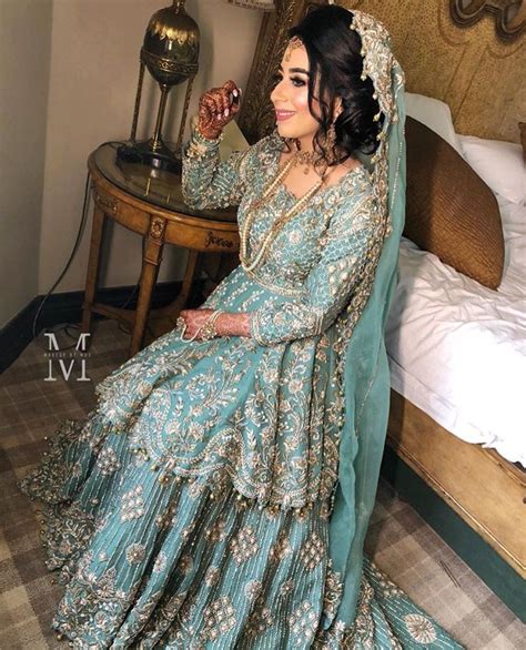 Love This Blue Teal Pakistani Bridal Formal Legenga Blue Pakistani