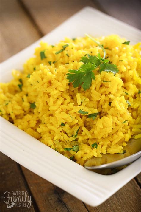 Yellow rice, made yellow with turmeric or saffron, is very popular in many countries. Super Easy Yellow Rice | Favorite Family Recipes