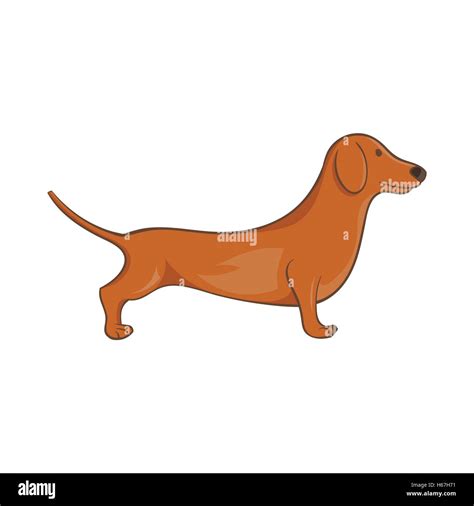 Brown Dachshund Dog Icon Cartoon Style Stock Vector Image And Art Alamy