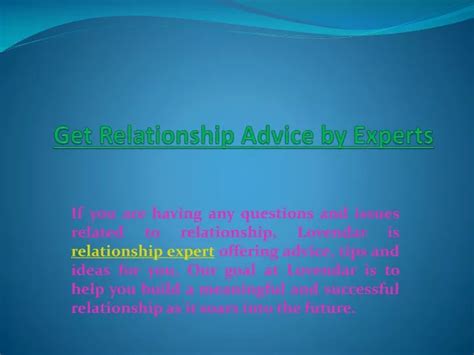 Ppt Relationship Advice Relationship Expert Powerpoint Presentation