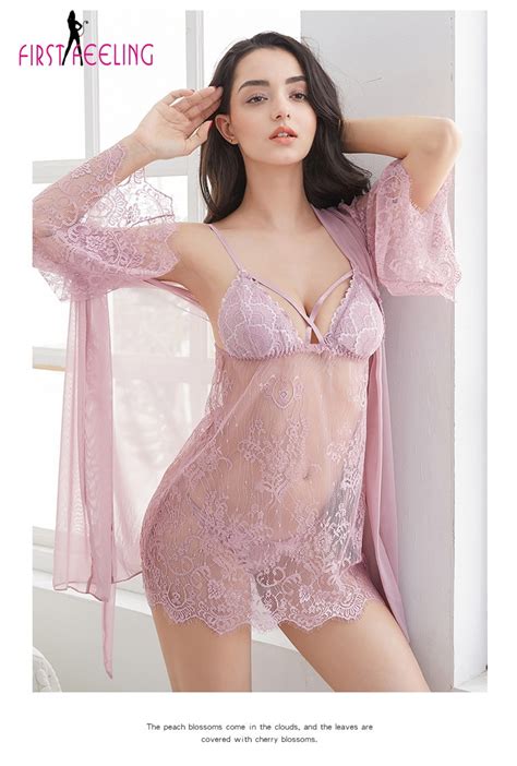buy 2019 new sexy lady temptation midnight lingerie soft lace floral nightdress