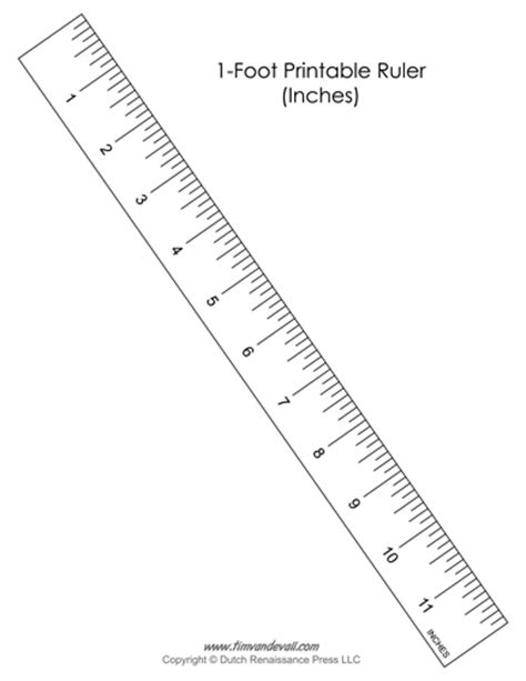 Printable 1 Foot Ruler For Math And Science Class Tims Printables