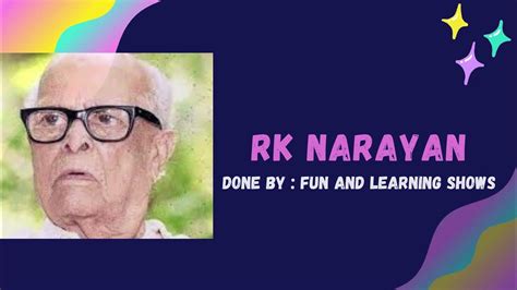 Rk Narayan Presentation Youtube