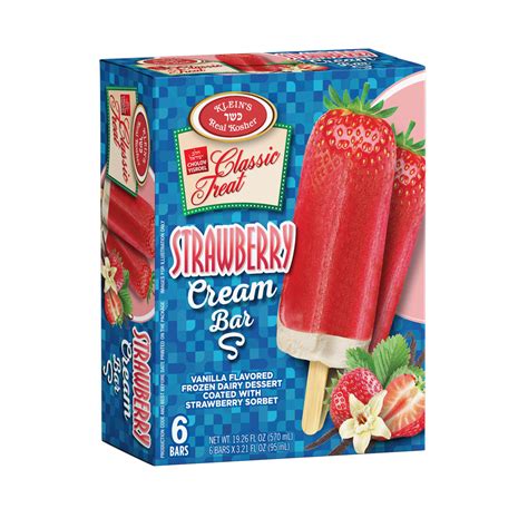 Strawberry Cream Bar Dairy Kosher Ice Cream