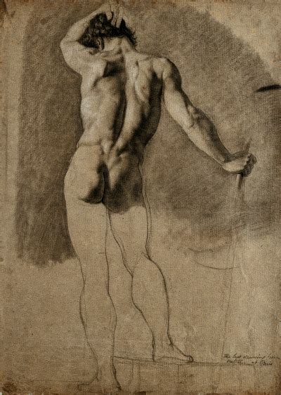 Standing Male Nude Seen From The Rear 19th Centur Tumbex